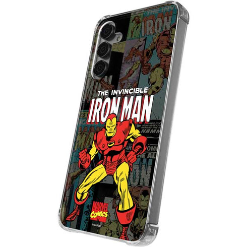 Marvel Classic Comics Iron Man Action Vintage Galaxy S24 Plus Clear Case